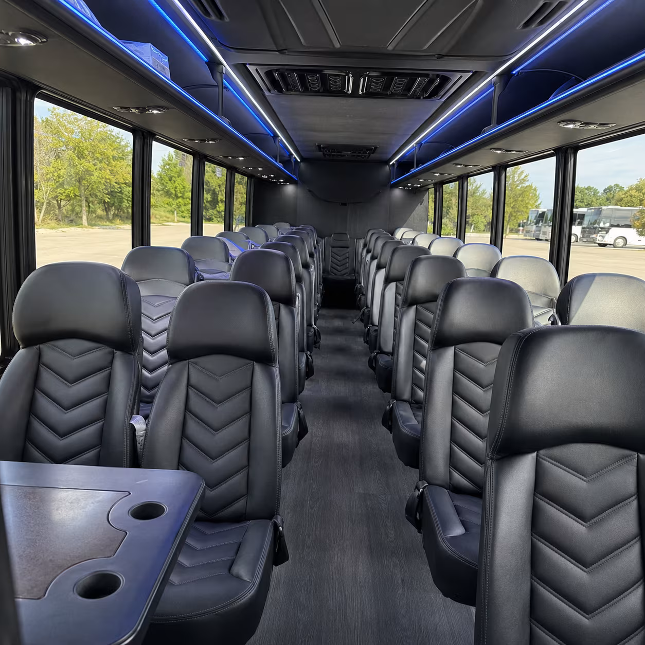 Cincinnati Airport Shuttle & Transportation party bus interior