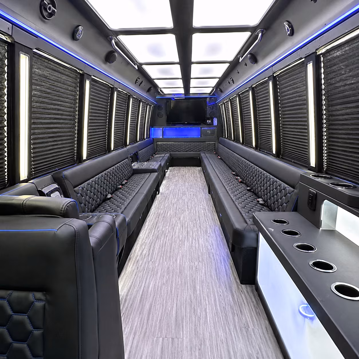 Cincinnati Concert & Music Festival Transportation party bus interior