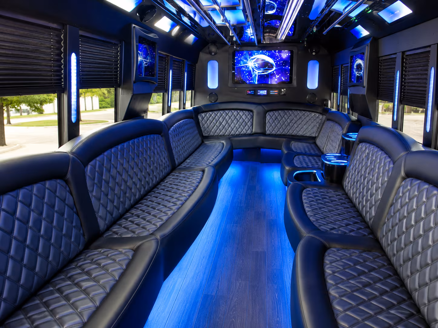 Cincinnati Sporting Event Transportation party bus exterior
