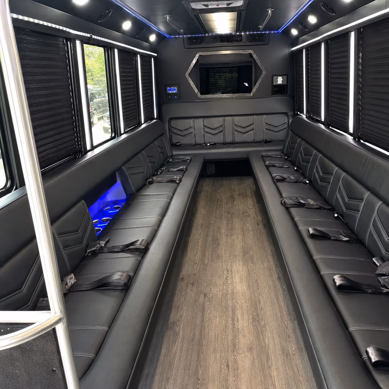 Cincinnati Sporting Event Transportation party bus exterior