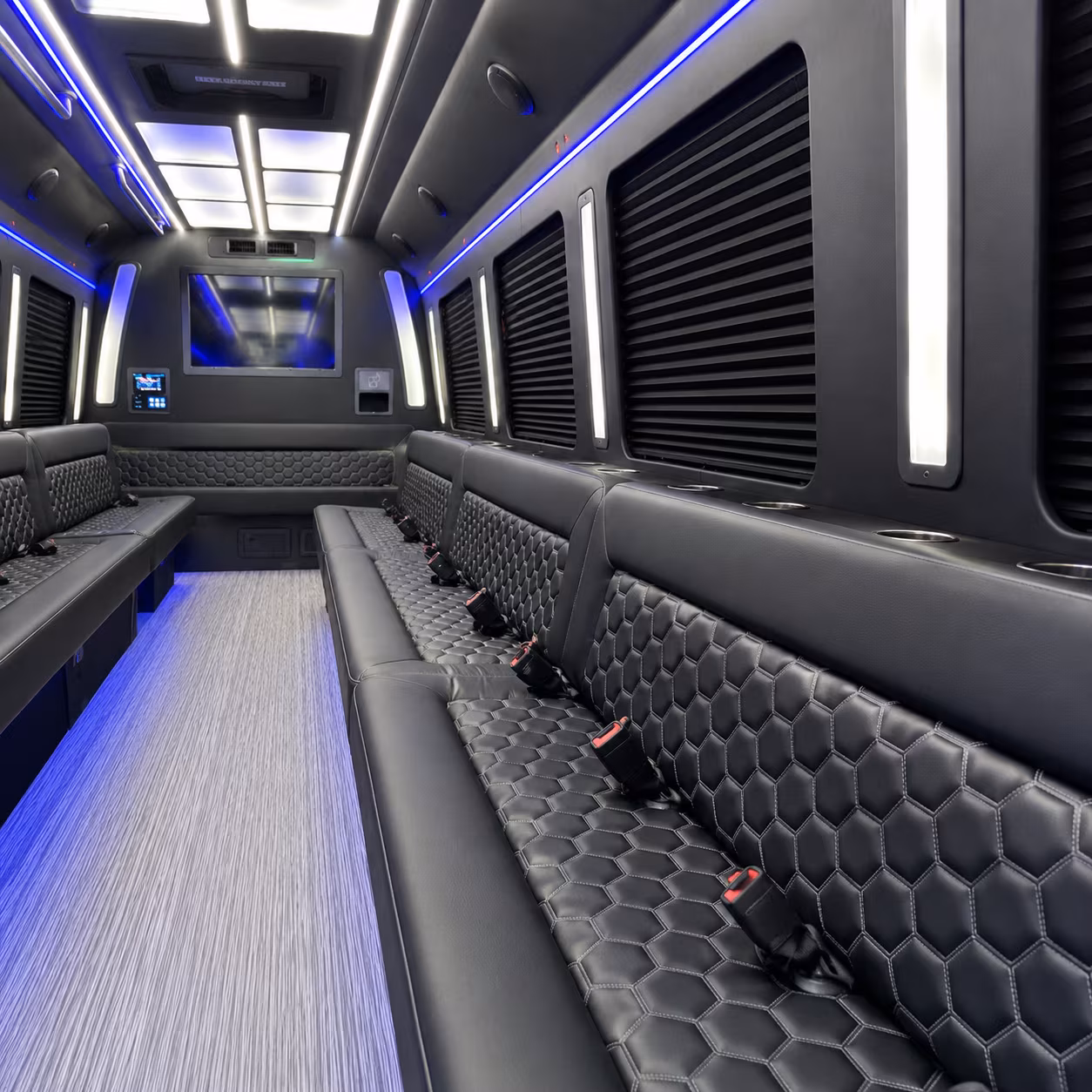 Cincinnati Wedding Transportation onboard seating